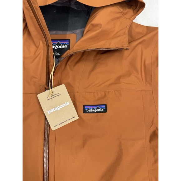 Patagonia Men's Boulder Fork Rain Jacket NWT Robin Brown Size Small - Picture 3 of 4
